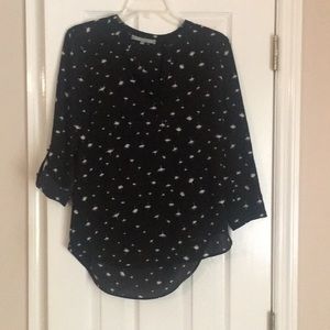 Black and white blouse